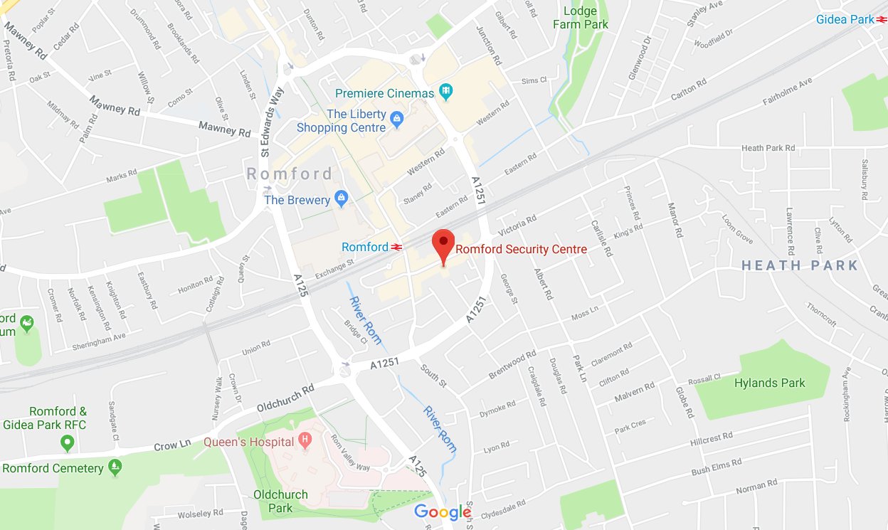 reproduction of the Google map showing our location.